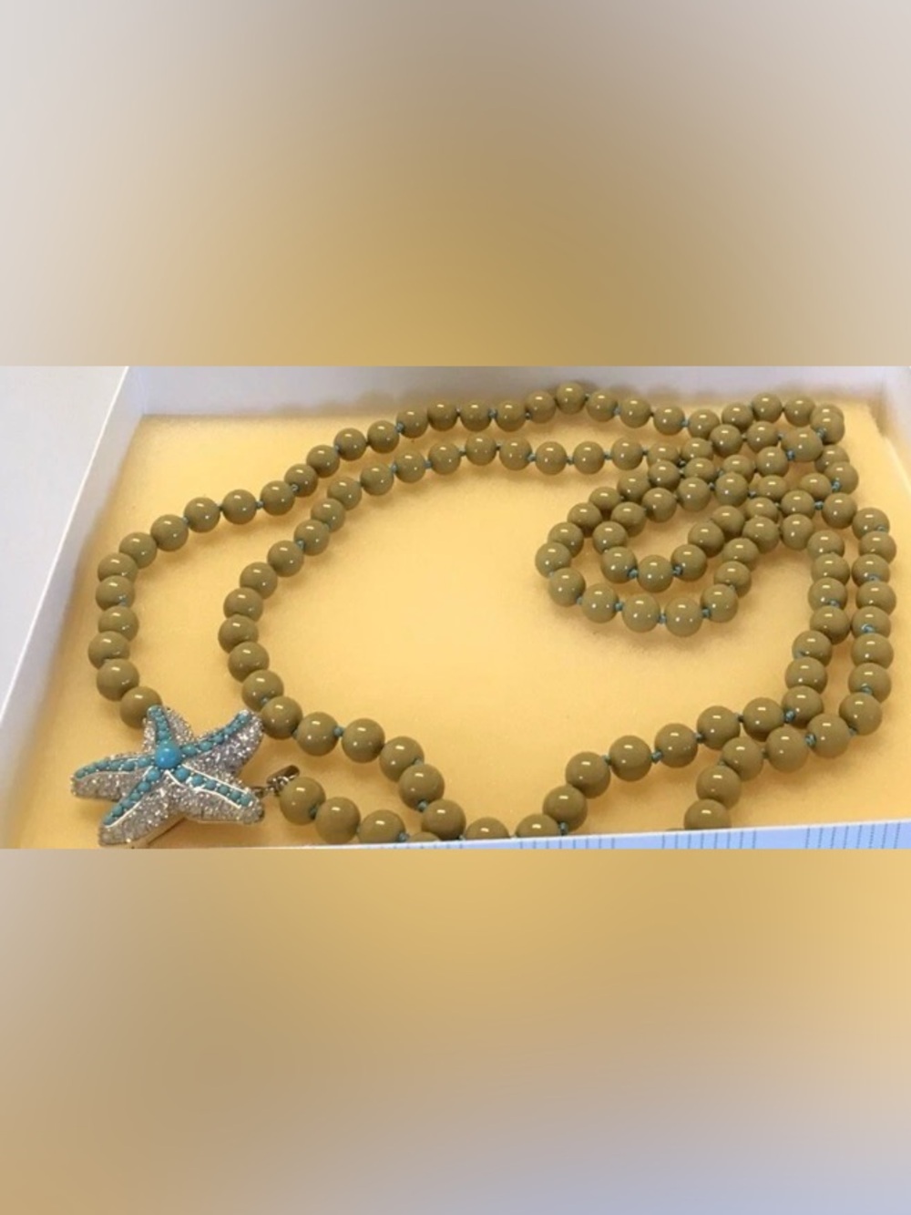 Stella & Dot RETIRED Palm LaCoco Beaded Necklace W/Detachable Starfish Brooch - Picture 10 of 10